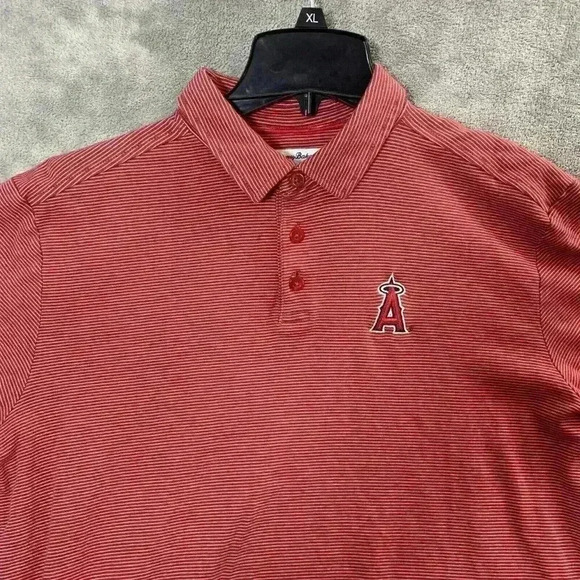 Tommy Bahama Shirt Mens Size Medium Los Angeles Angels Polo Baseball MLB Cotton - Picture 5 of 9